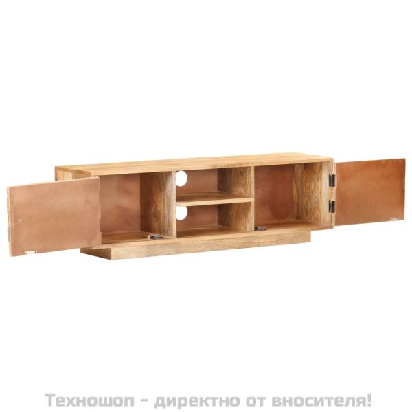 ТВ шкаф, 116x30x35 см, мангово дърво масив