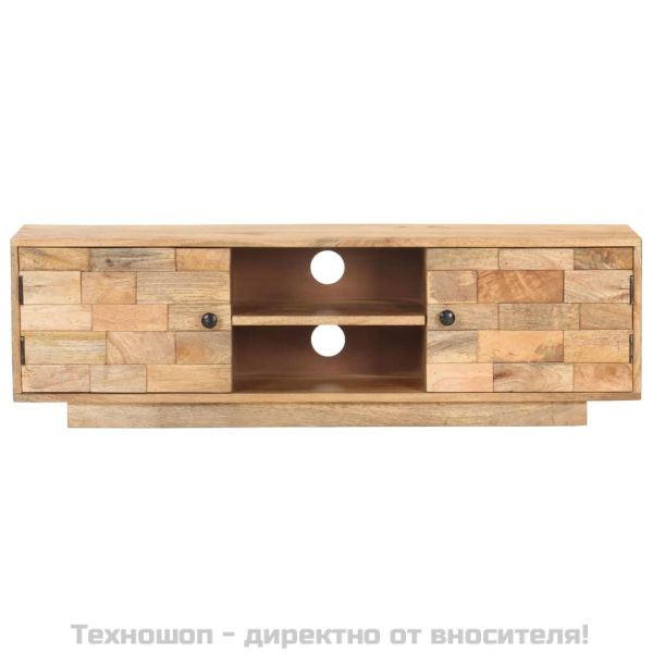 ТВ шкаф, 116x30x35 см, мангово дърво масив