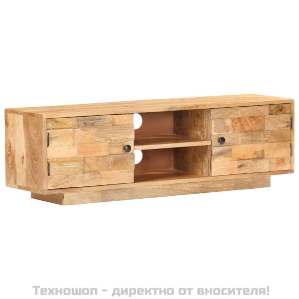 ТВ шкаф, 116x30x35 см, мангово дърво масив