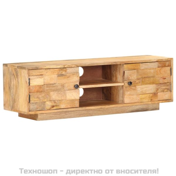 ТВ шкаф, 116x30x35 см, мангово дърво масив