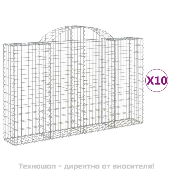 Габионни кошници арка 10 бр 200x30x120/140см поцинковано желязо