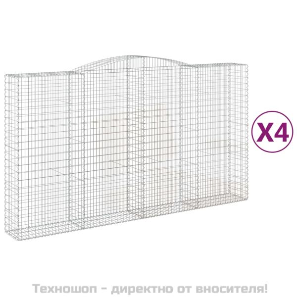 Габионни кошници арка 4 бр 400x50x220/240 см поцинковано желязо