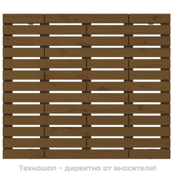 Стенна табла за спалня, меденокафява, 106x3x91,5 см, бор масив