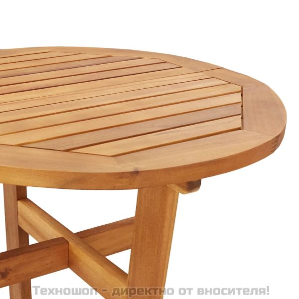 Градинска бар маса Ø60x105 см масивна акация