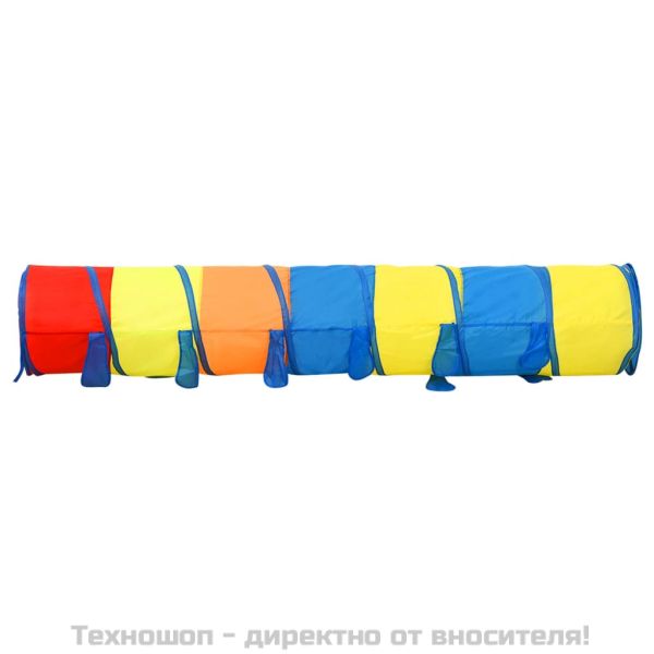 Детски тунел за игра с 250 топки многоцветен 245 см полиестер