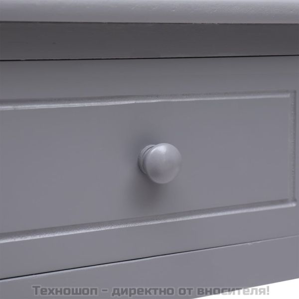 Бюро, сиво, 108x45x76 см, масивна дървесина пауловния