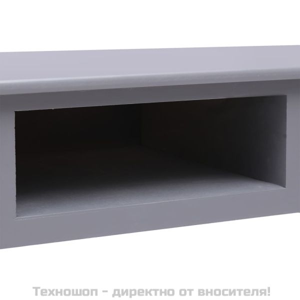 Бюро, сиво, 108x45x76 см, масивна дървесина пауловния