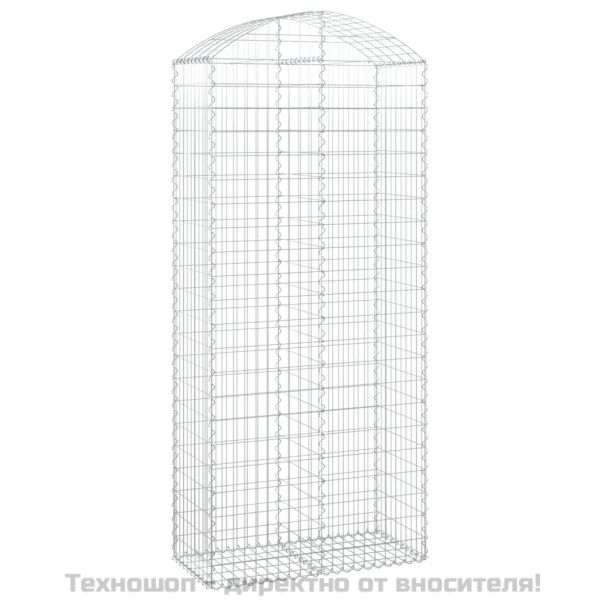 Дъговидна габионна кошница 100x50x220/240 см поцинковано желязо