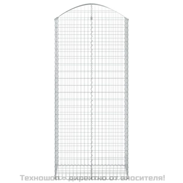 Дъговидна габионна кошница 100x50x220/240 см поцинковано желязо