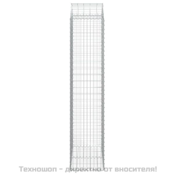 Дъговидна габионна кошница 100x50x220/240 см поцинковано желязо