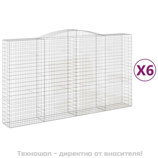 Габионни кошници арка 6 бр 400x50x220/240 см поцинковано желязо
