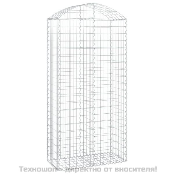 Дъговидна габионна кошница 100x50x200/220 см поцинковано желязо