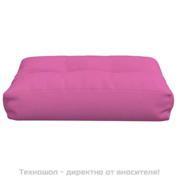 Палетна възглавница, розова, 50x40x12 см, текстил