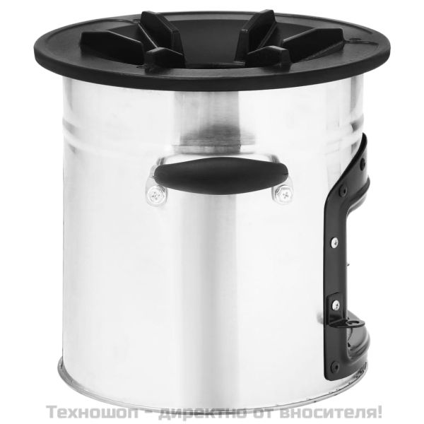 Къмпинг печка на дърва, сребриста, 45,5x33x25,5 см, стомана