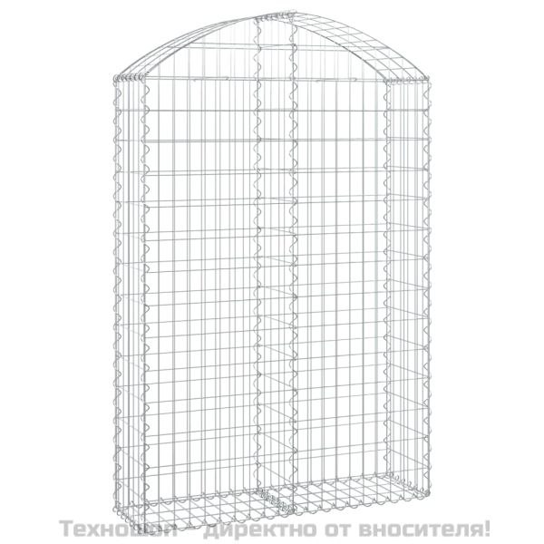 Дъговидна габионна кошница 100x30x140/160 см поцинковано желязо