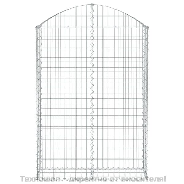 Дъговидна габионна кошница 100x30x140/160 см поцинковано желязо