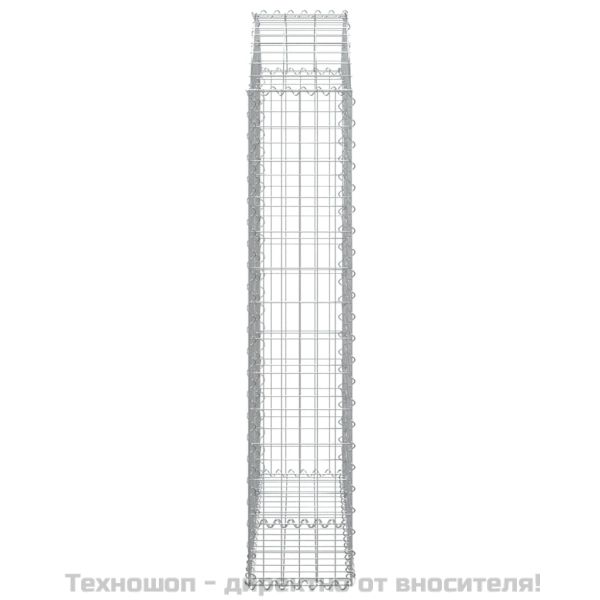 Дъговидна габионна кошница 100x30x140/160 см поцинковано желязо