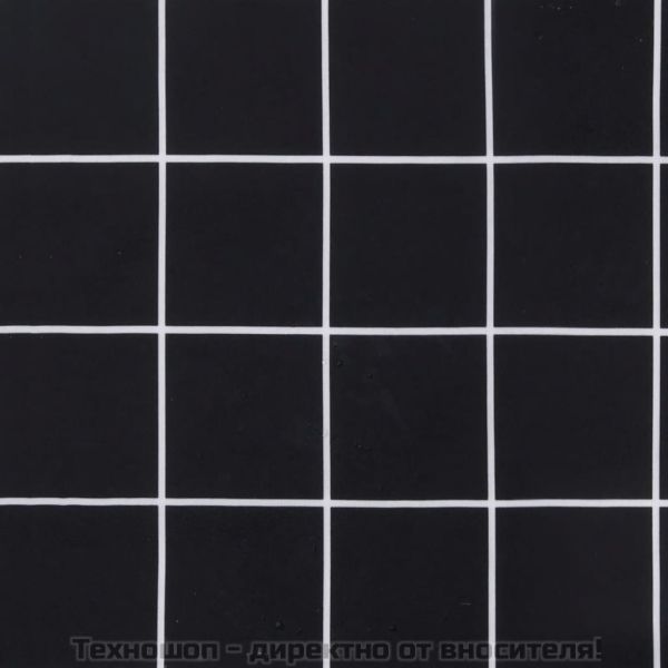 Възглавници за градинска пейка 2 бр черно каре Оксфорд плат