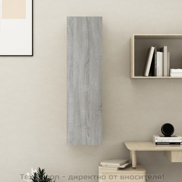 Стенен ТВ шкаф, сив сонома, 30,5x30x110 см