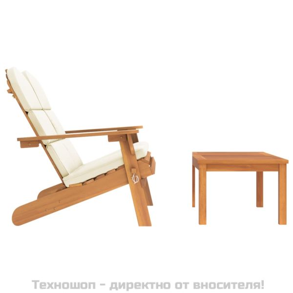 Градински лаундж комплект Адирондак, 2 части, акация масив