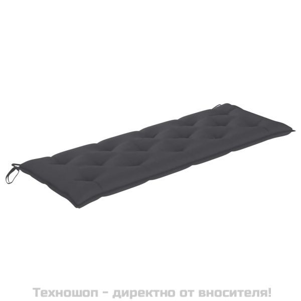 Пейка Батавия с антрацитна възглавница, 150 см, тик масив