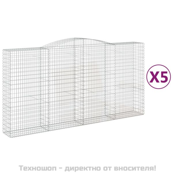 Габионни кошници арка 5 бр 400x50x200/220 см поцинковано желязо