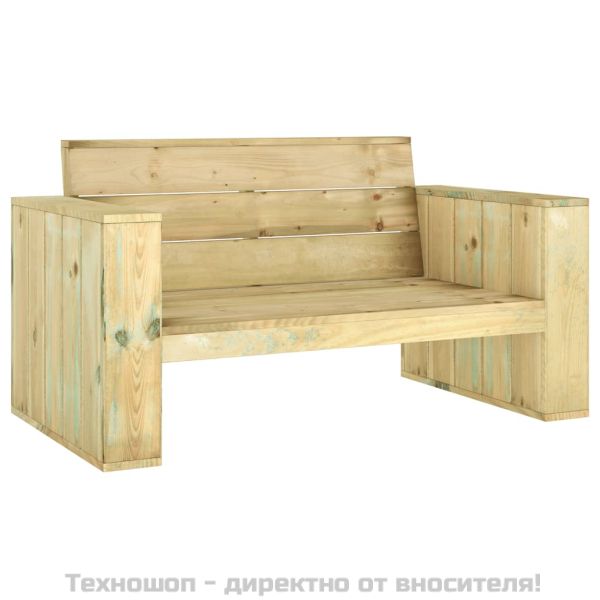 Градински лаундж комплект, 3 части, импрегниран бор масив