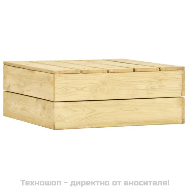 Градински лаундж комплект, 3 части, импрегниран бор масив