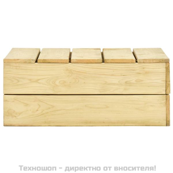 Градински лаундж комплект, 3 части, импрегниран бор масив