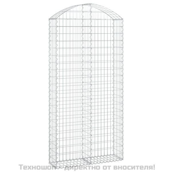 Дъговидна габионна кошница 100x30x200/220 см поцинковано желязо