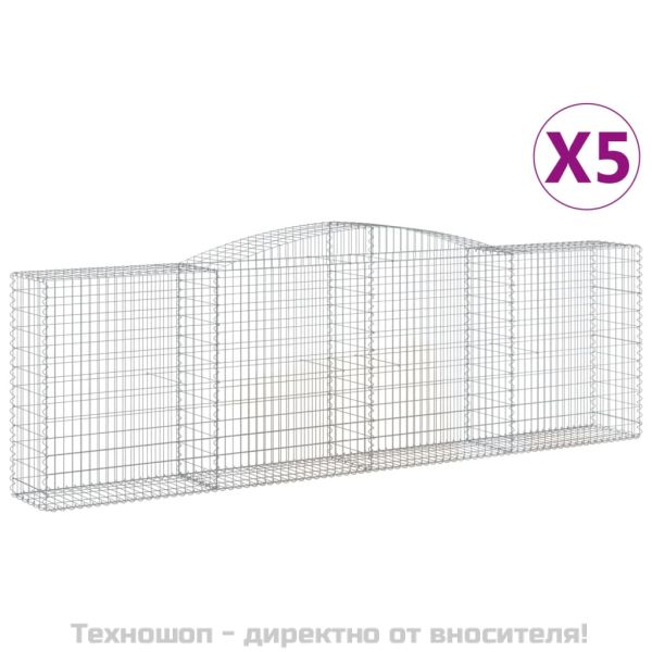Габионни кошници арка 5 бр 400x50x120/140см поцинковано желязо