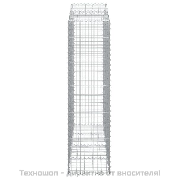 Дъговидна габионна кошница 200x50x180/200 см поцинковано желязо