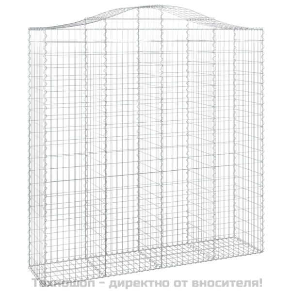 Дъговидна габионна кошница 200x50x200/220 см поцинковано желязо