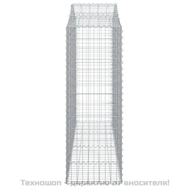 Дъговидна габионна кошница 200x50x140/160 см поцинковано желязо
