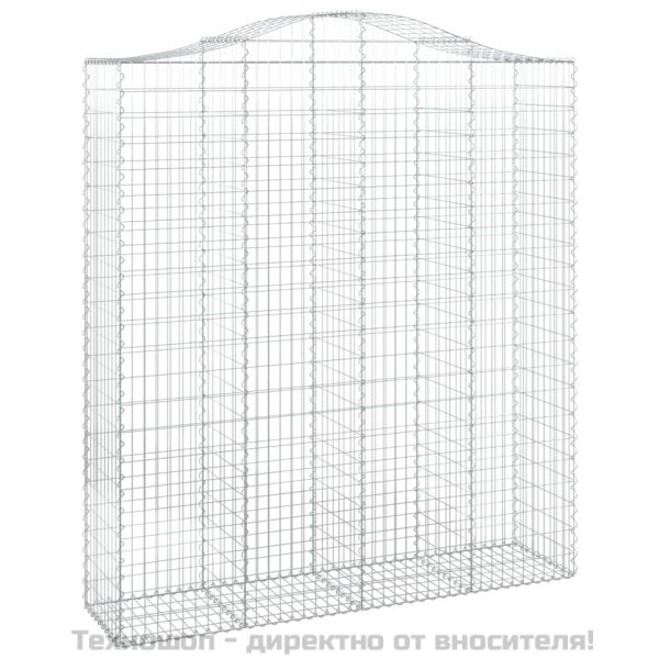 Дъговидна габионна кошница 200x50x220/240 см поцинковано желязо