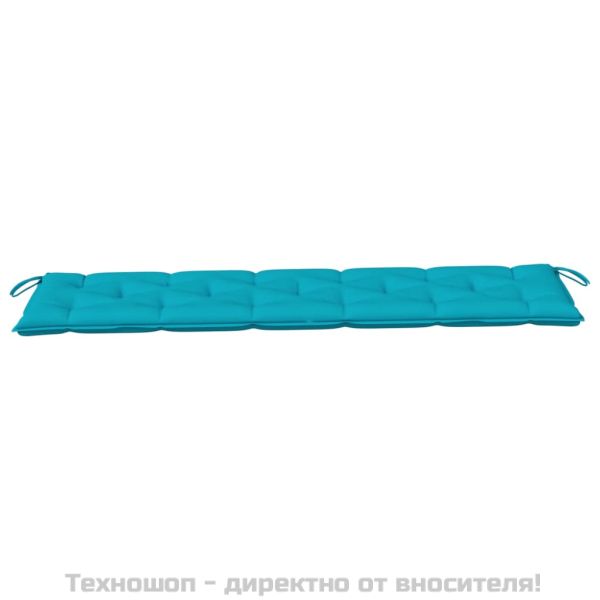 Възглавница за градинска пейка тюркоаз 180x50x7 см оксфорд плат