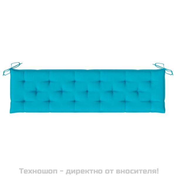 Възглавница за градинска пейка тюркоаз 180x50x7 см оксфорд плат