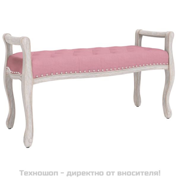Пейка, розова, 110x45x60 см, кадифе