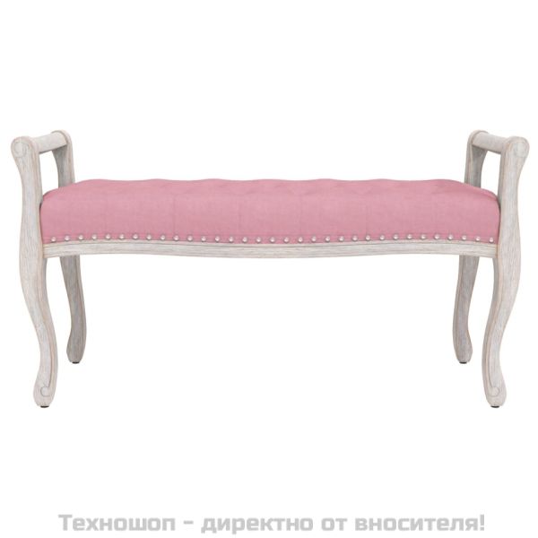 Пейка, розова, 110x45x60 см, кадифе
