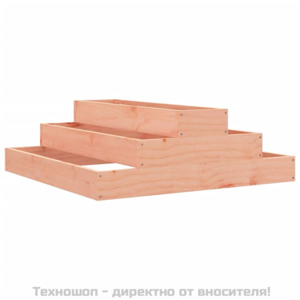 Плантер, 80x80x27 см, масивна дугласка дървесина