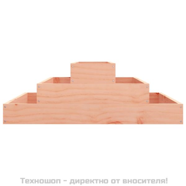 Плантер, 80x80x27 см, масивна дугласка дървесина
