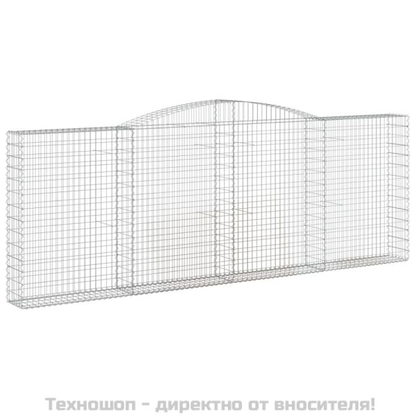Дъговидна габионна кошница 400x30x140/160 см поцинковано желязо