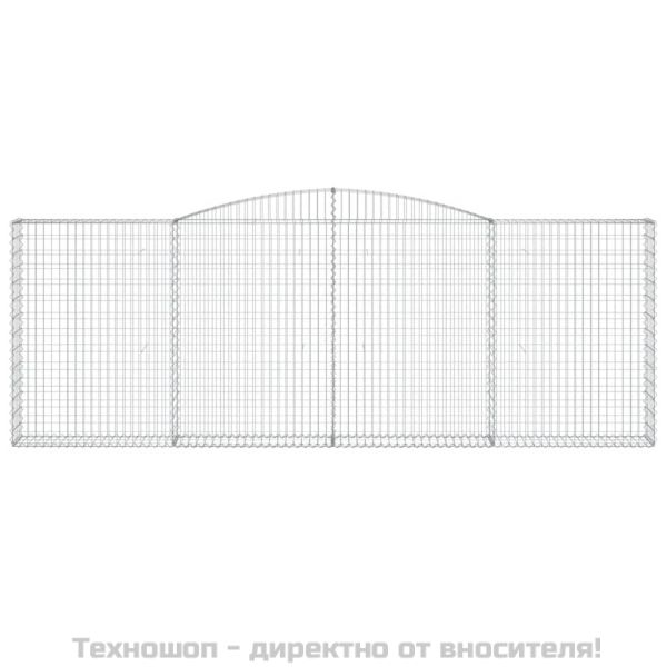 Дъговидна габионна кошница 400x30x140/160 см поцинковано желязо