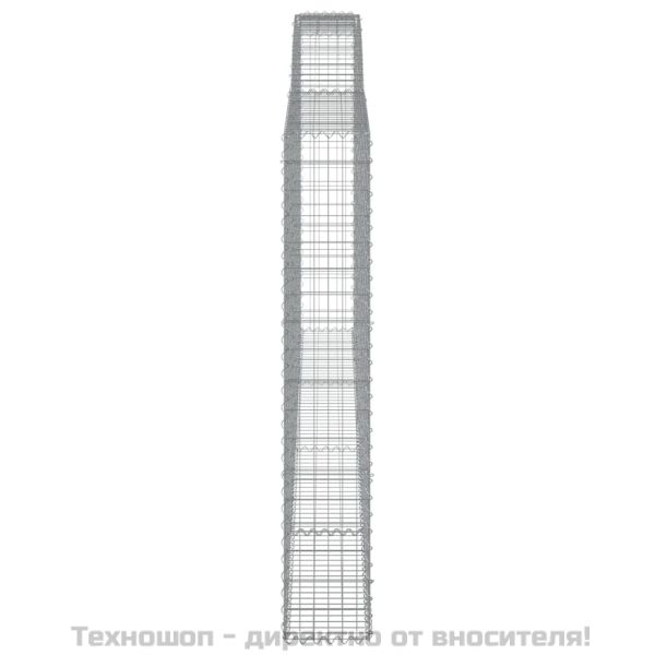 Дъговидна габионна кошница 400x30x180/200 см поцинковано желязо