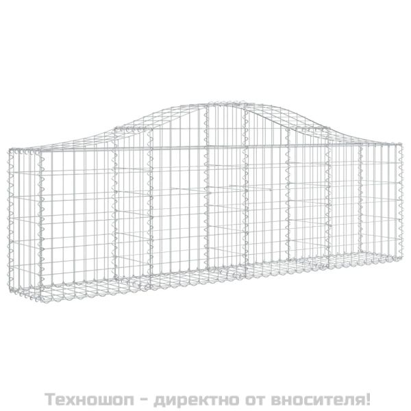 Дъговидна габионна кошница 200x30x60/80 см поцинковано желязо