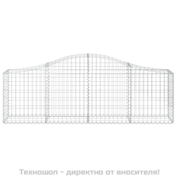 Дъговидна габионна кошница 200x30x60/80 см поцинковано желязо