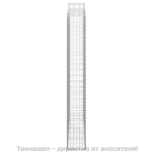 Дъговидна габионна кошница 200x30x220/240 см поцинковано желязо