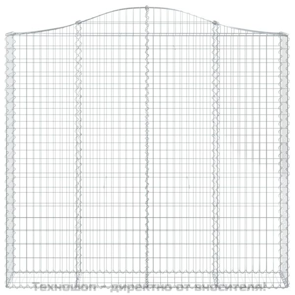 Дъговидна габионна кошница 200x30x180/200 см поцинковано желязо