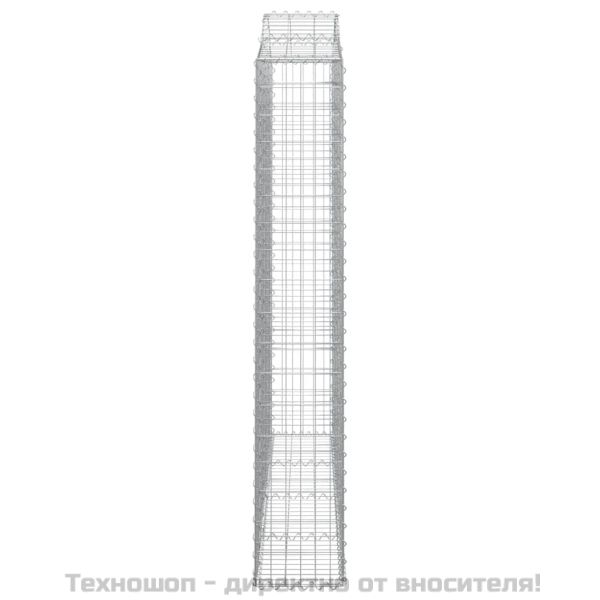 Дъговидна габионна кошница 200x30x180/200 см поцинковано желязо