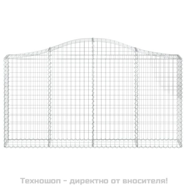 Дъговидна габионна кошница 200x30x100/120 см поцинковано желязо